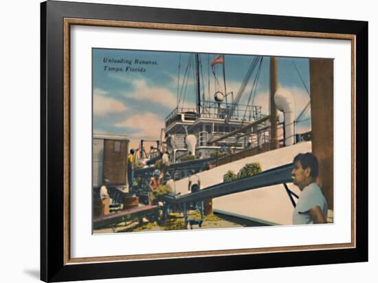 'Unloading Bananas, Tampa, Florida', c1940s-Unknown-Framed Giclee Print