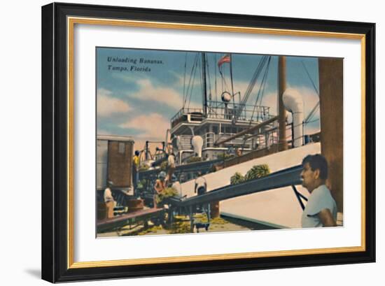 'Unloading Bananas, Tampa, Florida', c1940s-Unknown-Framed Giclee Print