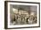 Unloading Tea-Ships in the British East India Company's Docks, London, c.1860-null-Framed Giclee Print