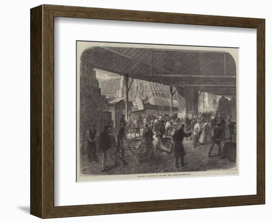 Unloading Tea-Ships in the East India Docks-Charles Robinson-Framed Giclee Print