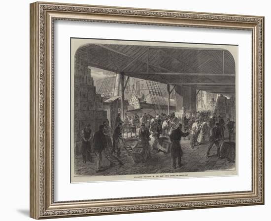 Unloading Tea-Ships in the East India Docks-Charles Robinson-Framed Giclee Print