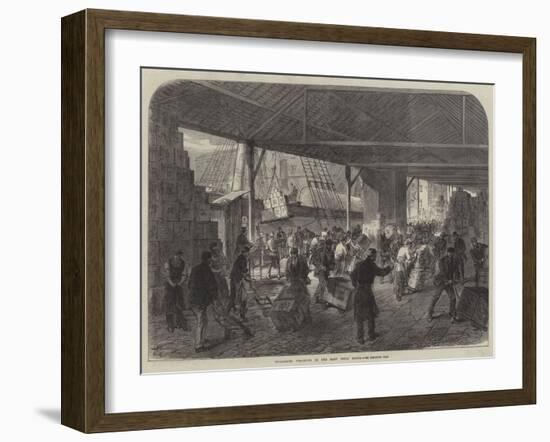 Unloading Tea-Ships in the East India Docks-Charles Robinson-Framed Giclee Print