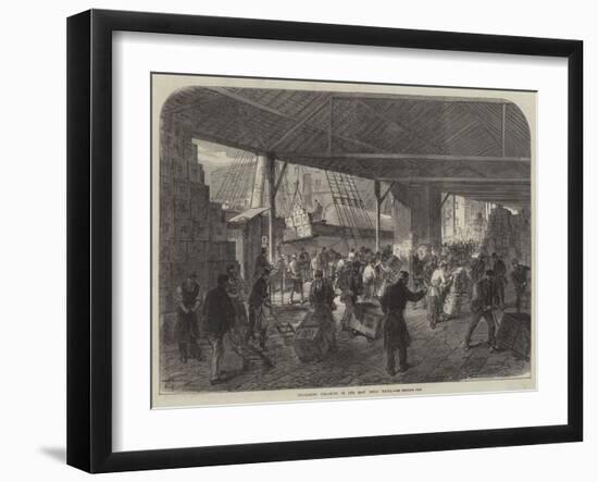 Unloading Tea-Ships in the East India Docks-Charles Robinson-Framed Giclee Print