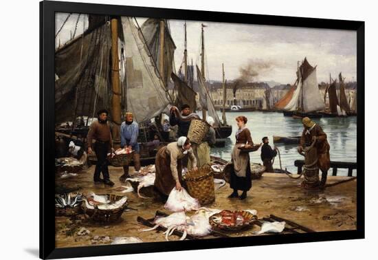 Unloading the Catch, 1881-Victor Gabriel Gilbert-Framed Giclee Print