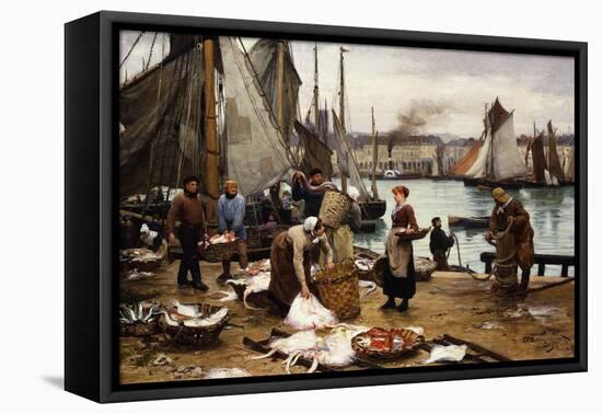 Unloading the Catch, 1881-Victor Gabriel Gilbert-Framed Premier Image Canvas