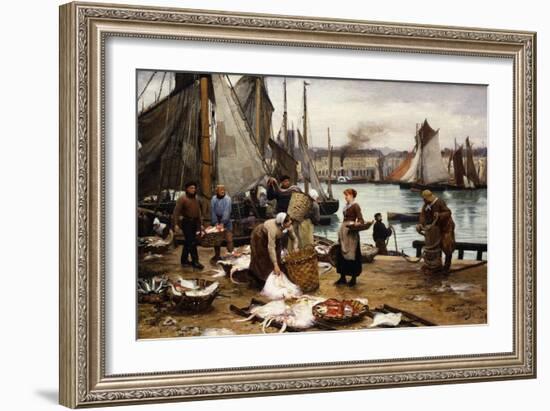 Unloading the Catch, 1881-Victor Gabriel Gilbert-Framed Giclee Print