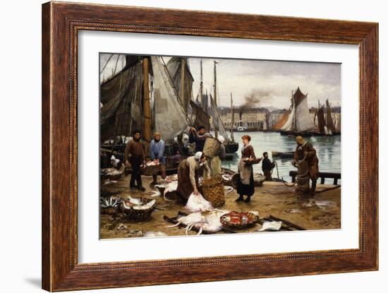 Unloading the Catch, 1881-Victor Gabriel Gilbert-Framed Giclee Print