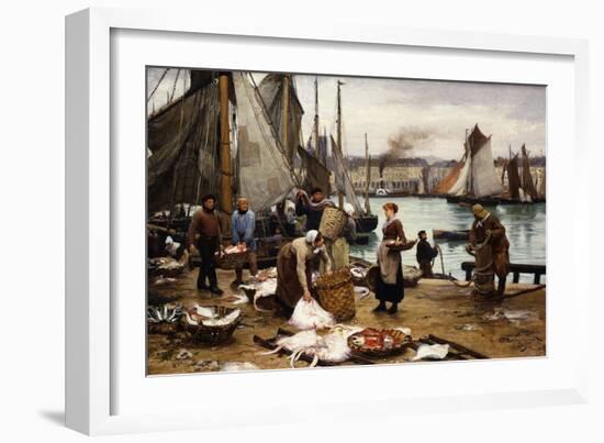 Unloading the Catch, 1881-Victor Gabriel Gilbert-Framed Giclee Print