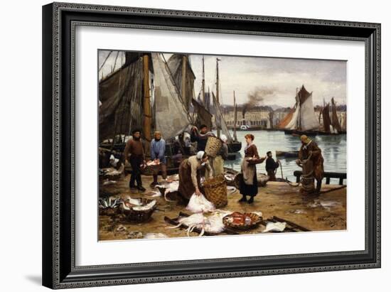 Unloading the Catch, 1881-Victor Gabriel Gilbert-Framed Giclee Print