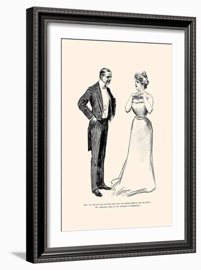 Unnecessary Kissing-Charles Dana Gibson-Framed Art Print