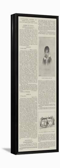 Unpublished Letters of Samuel Taylor Coleridge-null-Framed Premier Image Canvas