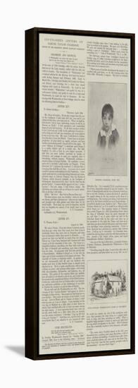 Unpublished Letters of Samuel Taylor Coleridge-null-Framed Premier Image Canvas