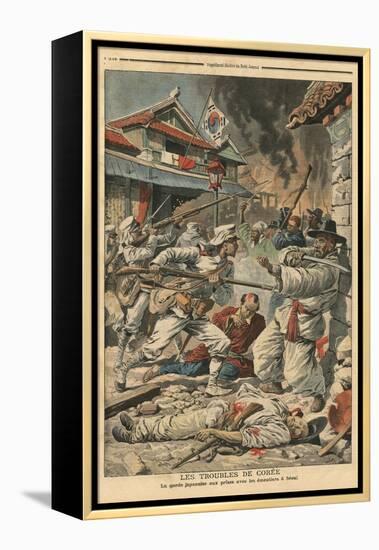 Unrest in Seoul, Korea, Illustration from 'Le Petit Journal', Supplement Illustre, 4th August 1907-French School-Framed Premier Image Canvas