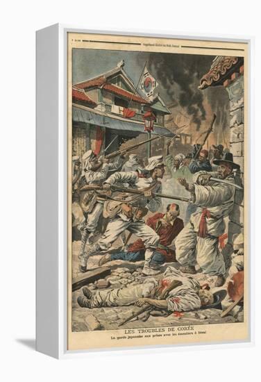 Unrest in Seoul, Korea, Illustration from 'Le Petit Journal', Supplement Illustre, 4th August 1907-French School-Framed Premier Image Canvas