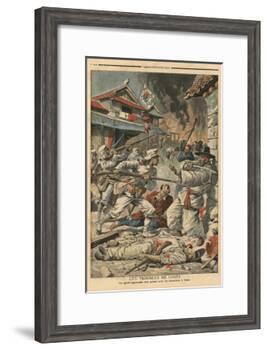 Unrest in Seoul, Korea, Illustration from 'Le Petit Journal', Supplement Illustre, 4th August 1907-French School-Framed Giclee Print