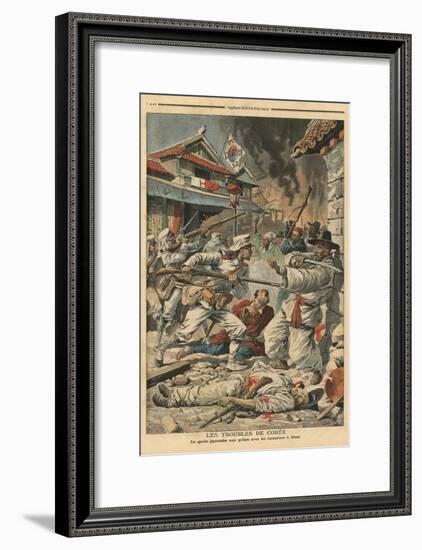 Unrest in Seoul, Korea, Illustration from 'Le Petit Journal', Supplement Illustre, 4th August 1907-French School-Framed Giclee Print