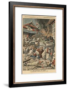Unrest in Seoul, Korea, Illustration from 'Le Petit Journal', Supplement Illustre, 4th August 1907-French School-Framed Giclee Print