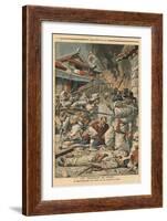 Unrest in Seoul, Korea, Illustration from 'Le Petit Journal', Supplement Illustre, 4th August 1907-French School-Framed Giclee Print