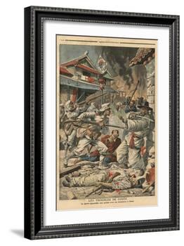 Unrest in Seoul, Korea, Illustration from 'Le Petit Journal', Supplement Illustre, 4th August 1907-French School-Framed Giclee Print