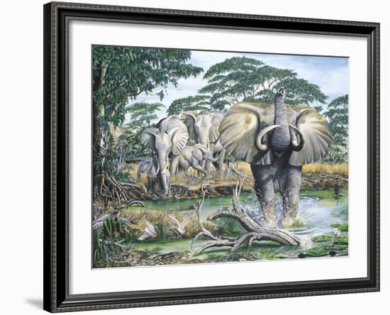 Unrest on the Serengeti-Dann Spider-Framed Giclee Print