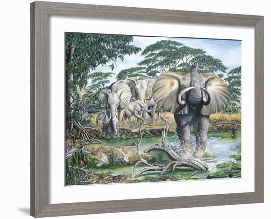 Unrest on the Serengeti-Dann Spider-Framed Giclee Print