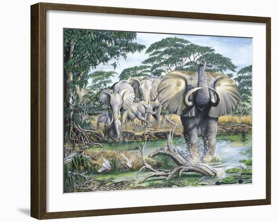 Unrest on the Serengeti-Dann Spider-Framed Giclee Print