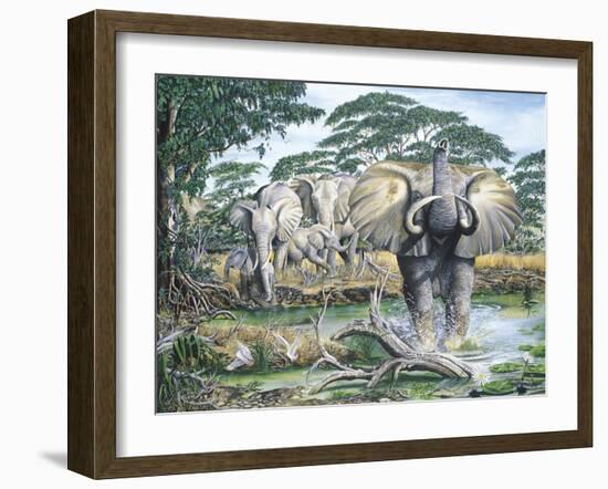 Unrest on the Serengeti-Dann Spider-Framed Giclee Print