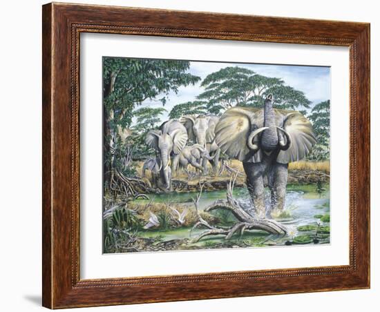 Unrest on the Serengeti-Dann Spider-Framed Giclee Print