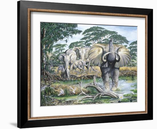 Unrest on the Serengeti-Dann Spider-Framed Giclee Print