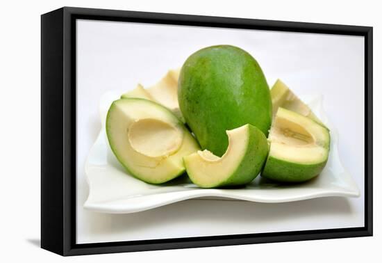 Unripe Mango Pieces-4-highviews-Framed Premier Image Canvas