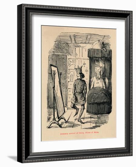 'Unseemly conduct of Henry, Prince of Wales', c1860, (c1860)-John Leech-Framed Giclee Print