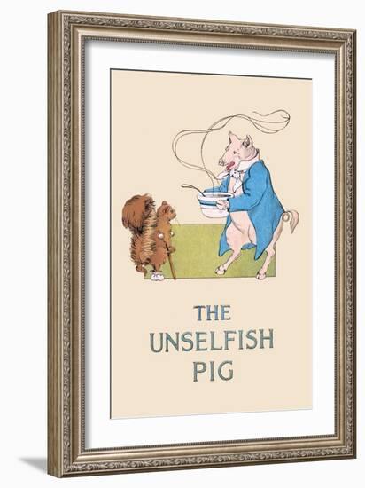 Unselfish Pig-Frances Beem-Framed Premium Giclee Print