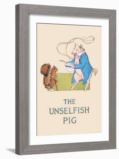 Unselfish Pig-Frances Beem-Framed Art Print