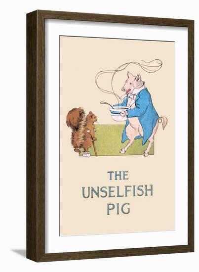 Unselfish Pig-Frances Beem-Framed Art Print