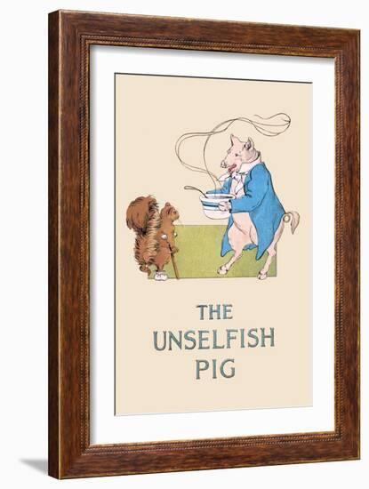 Unselfish Pig-Frances Beem-Framed Art Print