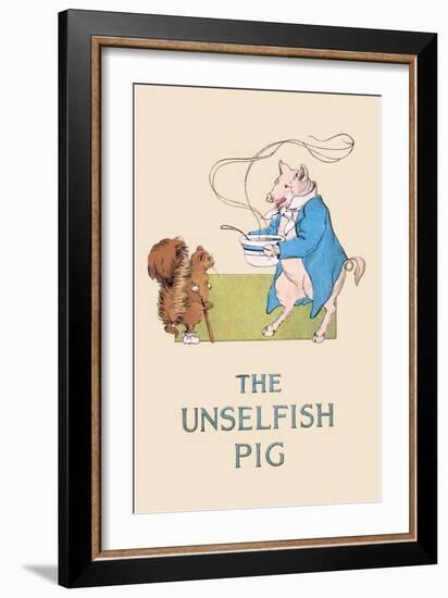 Unselfish Pig-Frances Beem-Framed Art Print