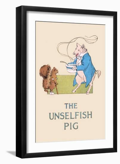 Unselfish Pig-Frances Beem-Framed Art Print