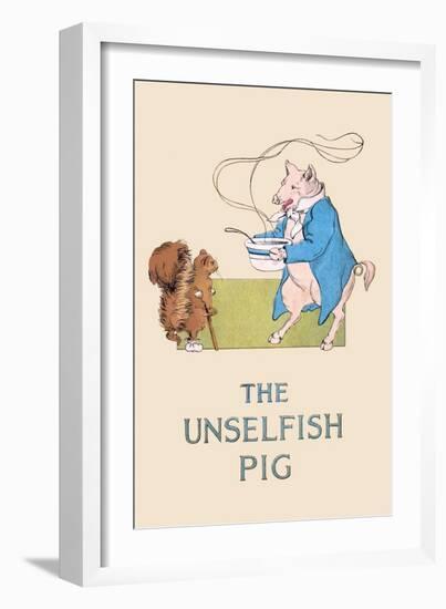 Unselfish Pig-Frances Beem-Framed Art Print