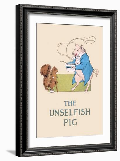 Unselfish Pig-Frances Beem-Framed Art Print