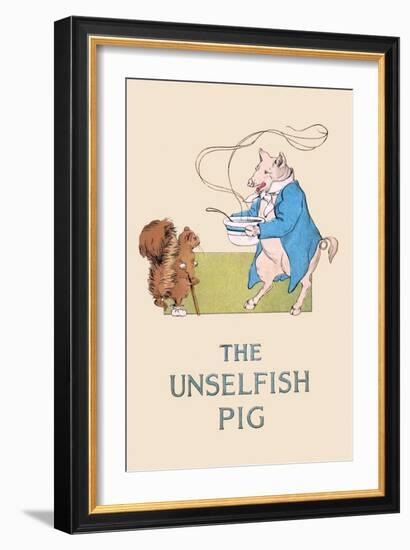 Unselfish Pig-Frances Beem-Framed Art Print