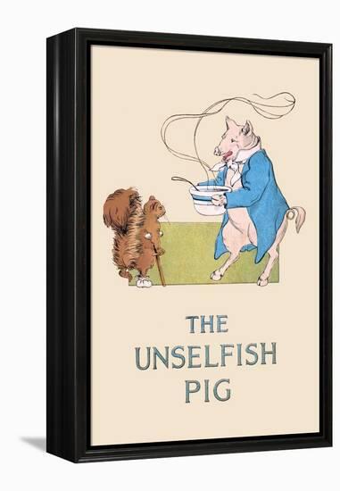 Unselfish Pig-Frances Beem-Framed Stretched Canvas