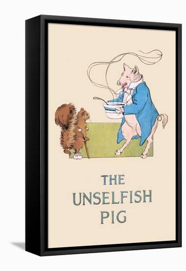 Unselfish Pig-Frances Beem-Framed Stretched Canvas