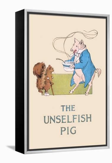 Unselfish Pig-Frances Beem-Framed Stretched Canvas