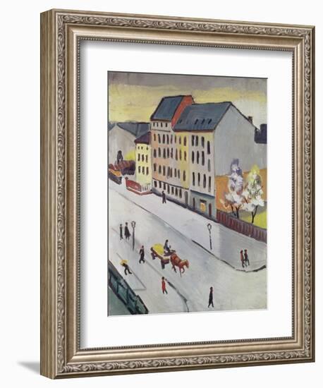 Unsere Strasse in Grau, 1911-Auguste Macke-Framed Giclee Print