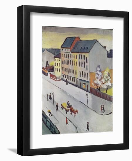 Unsere Strasse in Grau, 1911-Auguste Macke-Framed Giclee Print