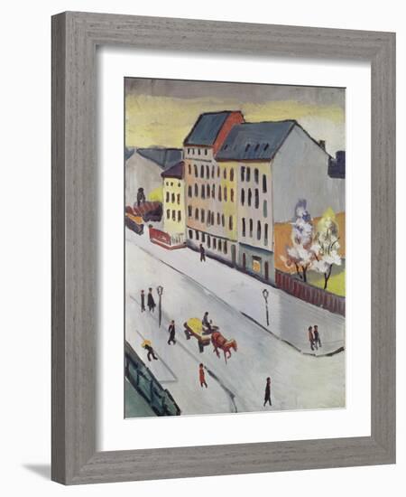 Unsere Strasse in Grau, 1911-Auguste Macke-Framed Giclee Print