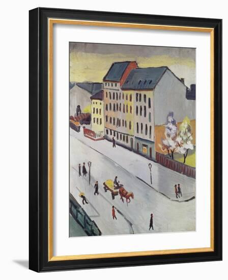 Unsere Strasse in Grau, 1911-Auguste Macke-Framed Giclee Print