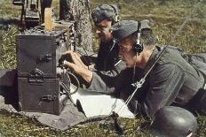 German Army with Field Radio in Operation-Unsere Wehrmacht-Framed Art Print