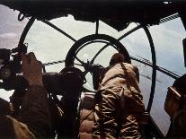 German Machine-Gunner in the Cockpit of a Bomber, Probably a Heinkel He-111-Unsere Wehrmacht-Framed Premier Image Canvas