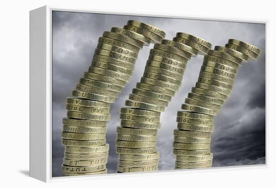 Unstable Economy, Conceptual Image-Victor De Schwanberg-Framed Premier Image Canvas